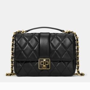 Kate Spade Carey Quilted Small Flap Crossbody, Black